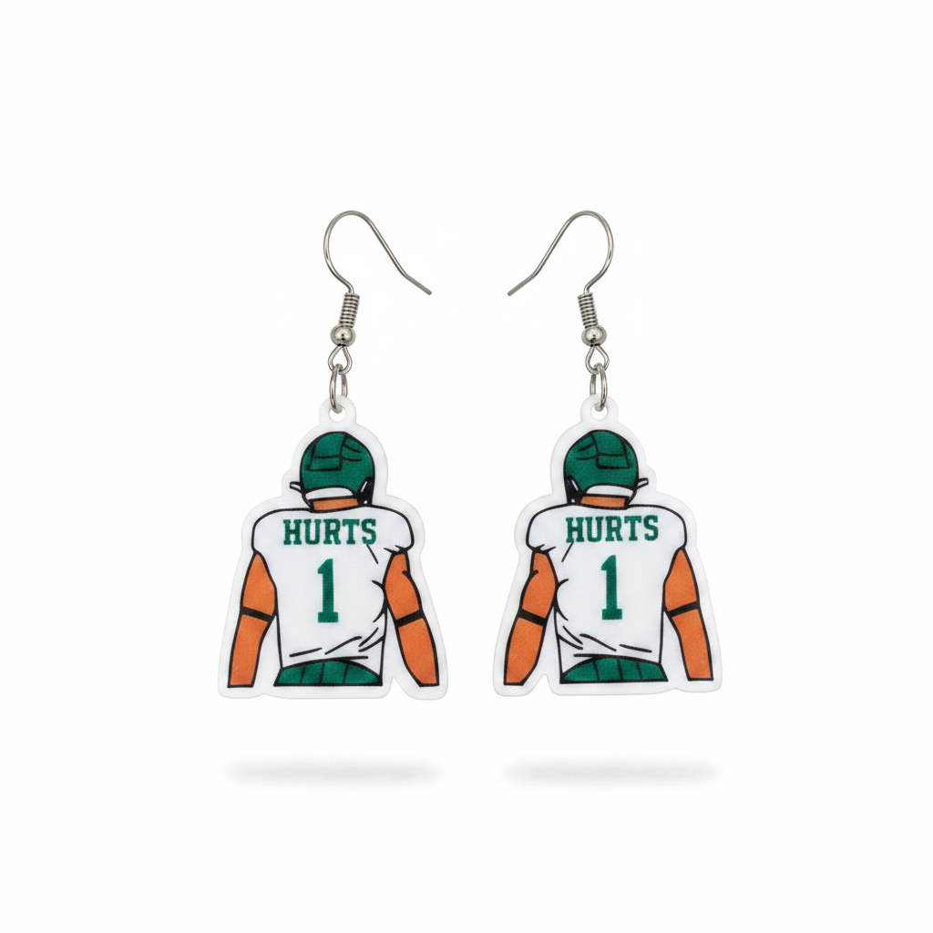 Jalen Hurts Inspired Earrings