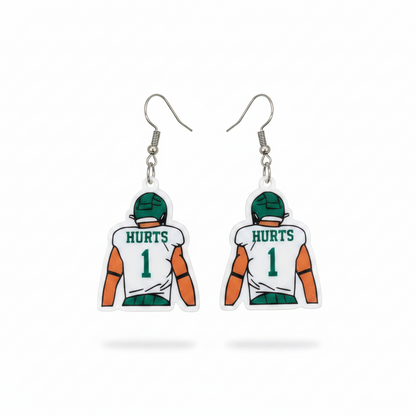 Jalen Hurts Inspired Earrings