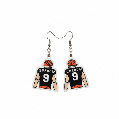 Joe Burrow Inspired Player Earrings