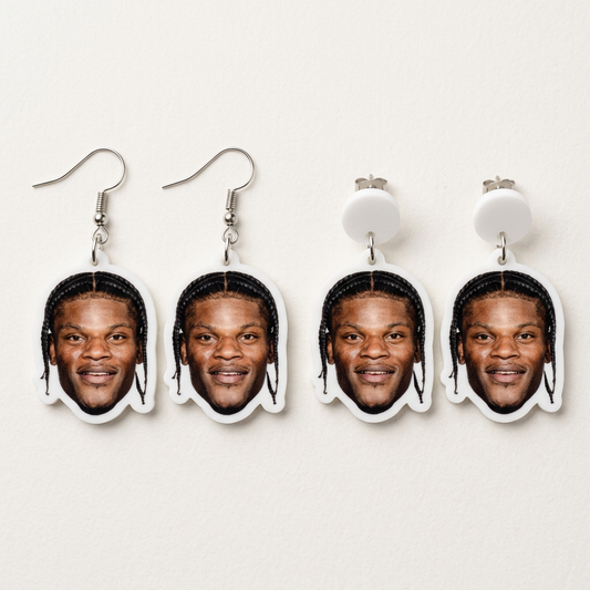 Lamar Jackson Face Earrings