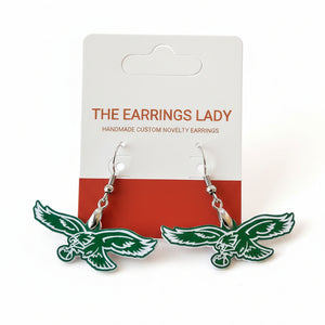 Philadelphia Eagles Retro Eagle Earrings Laser Cut Engraved For Game Day Tailgates And Everyday Pride