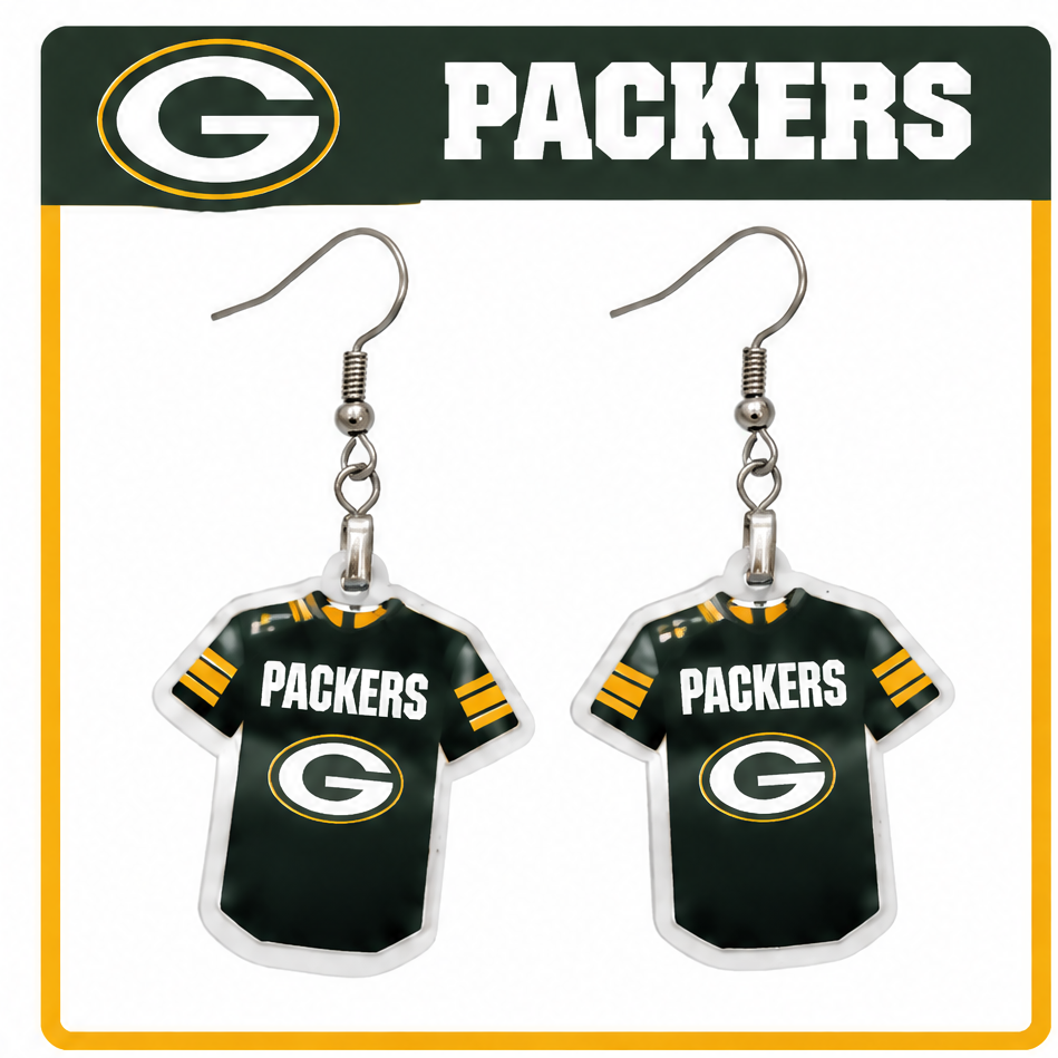 Packers Jersey Earrings