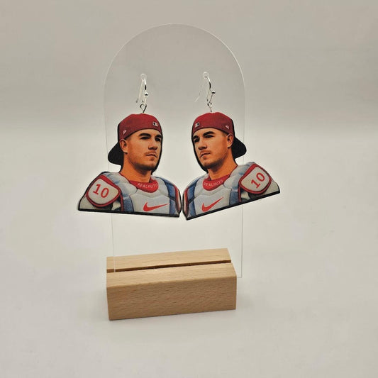 Philadelphia Phillies Player J. T. Realmuto Earrings