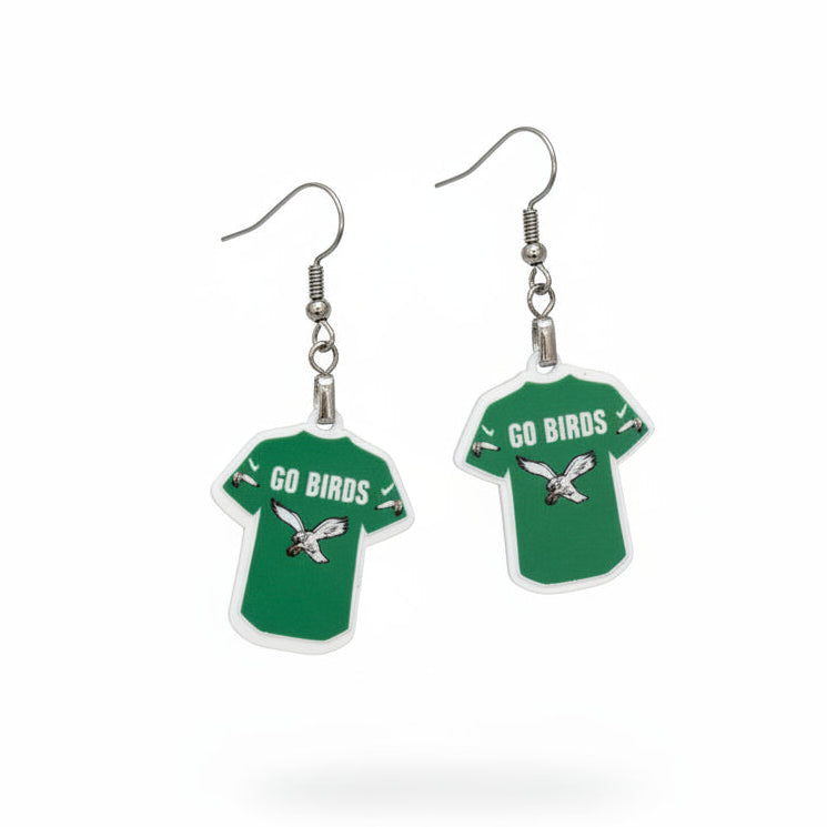 Philadelphia Eagles Jersey Kelly Green Earrings