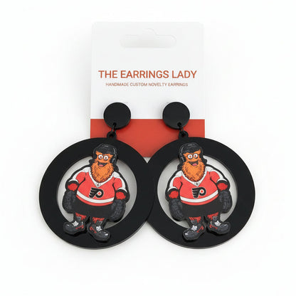 Philadelphia Flyers acrylic dangle earrings
