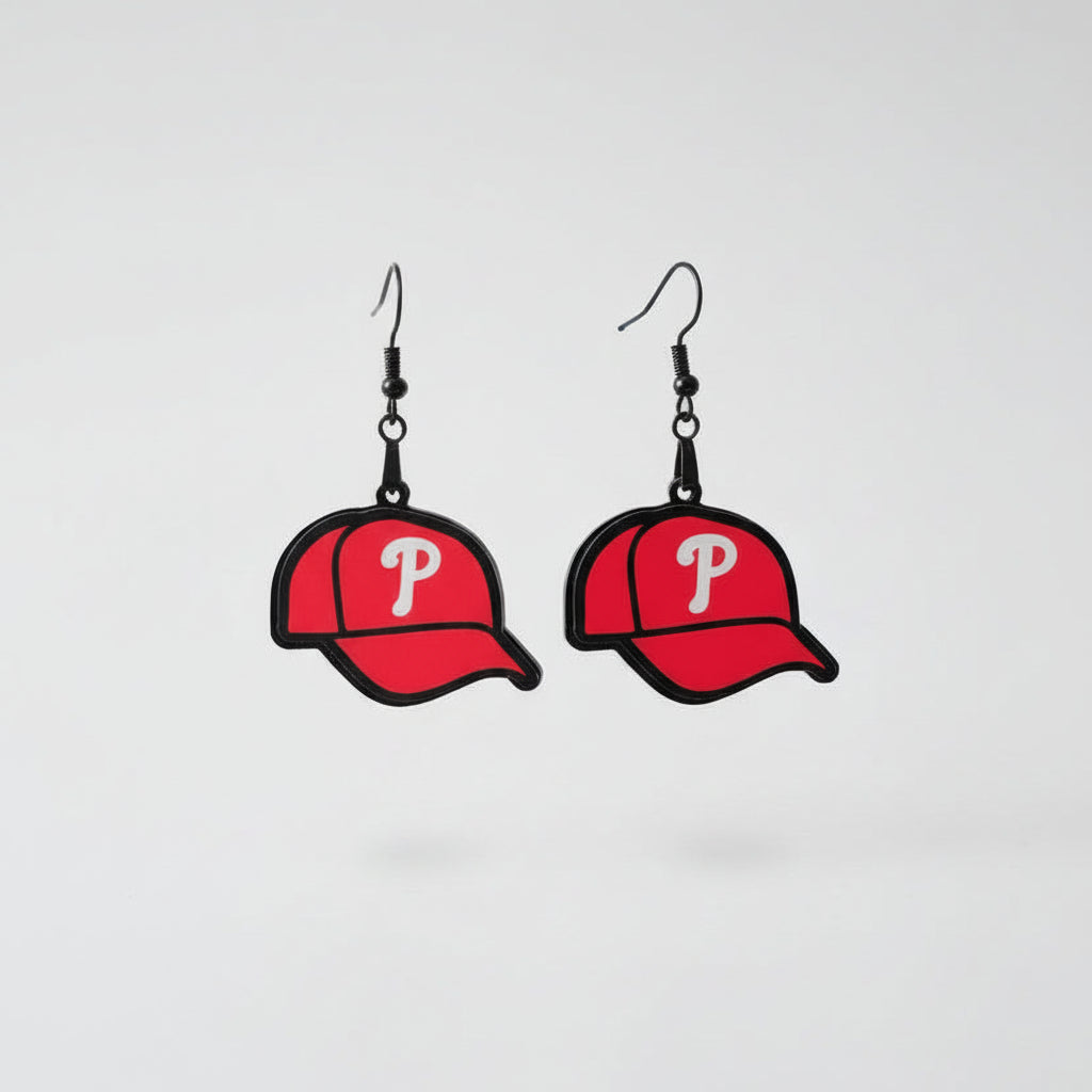 Philadelphia Phillies Baseball Cap Earrings