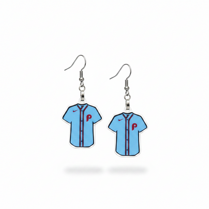 Philadelphia Phillies Blue Jersey Earrings