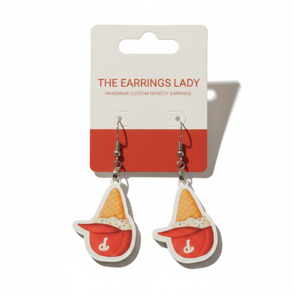 Philadelphia Phillies Icecream hat earrings
