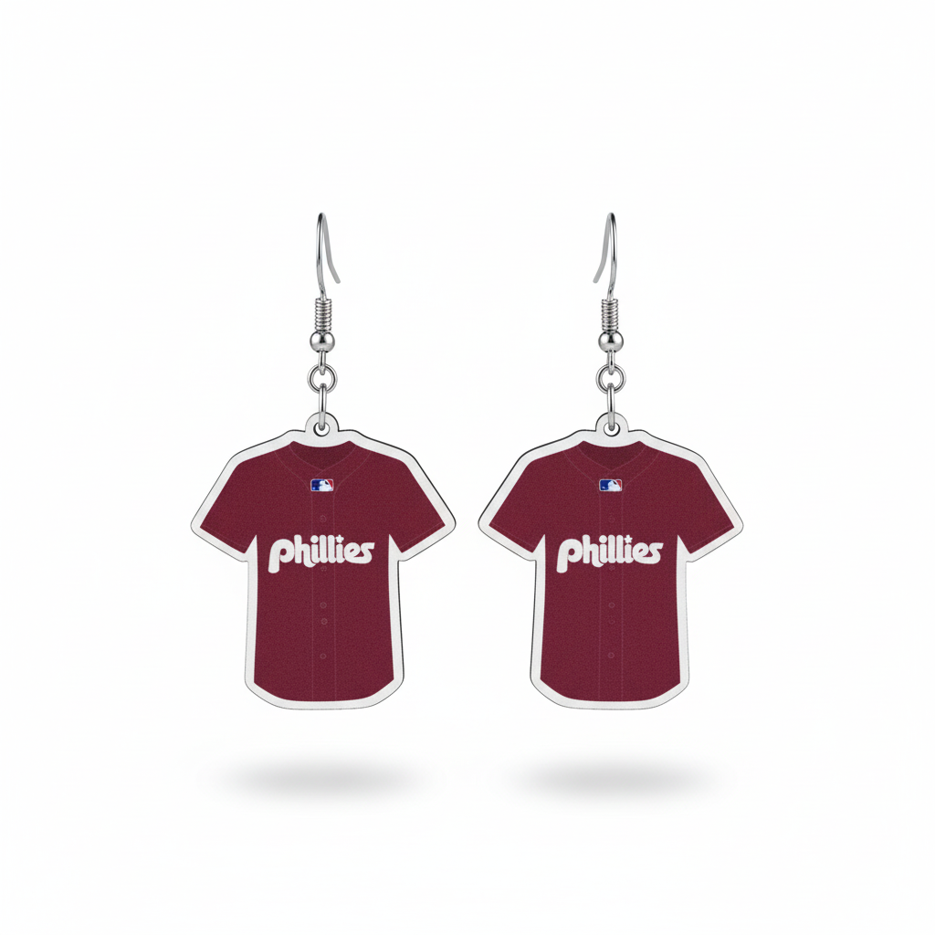 Philadelphia Eagles t-shirt jersey dangle earrings