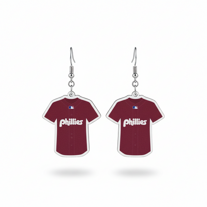 Philadelphia Eagles t-shirt jersey dangle earrings