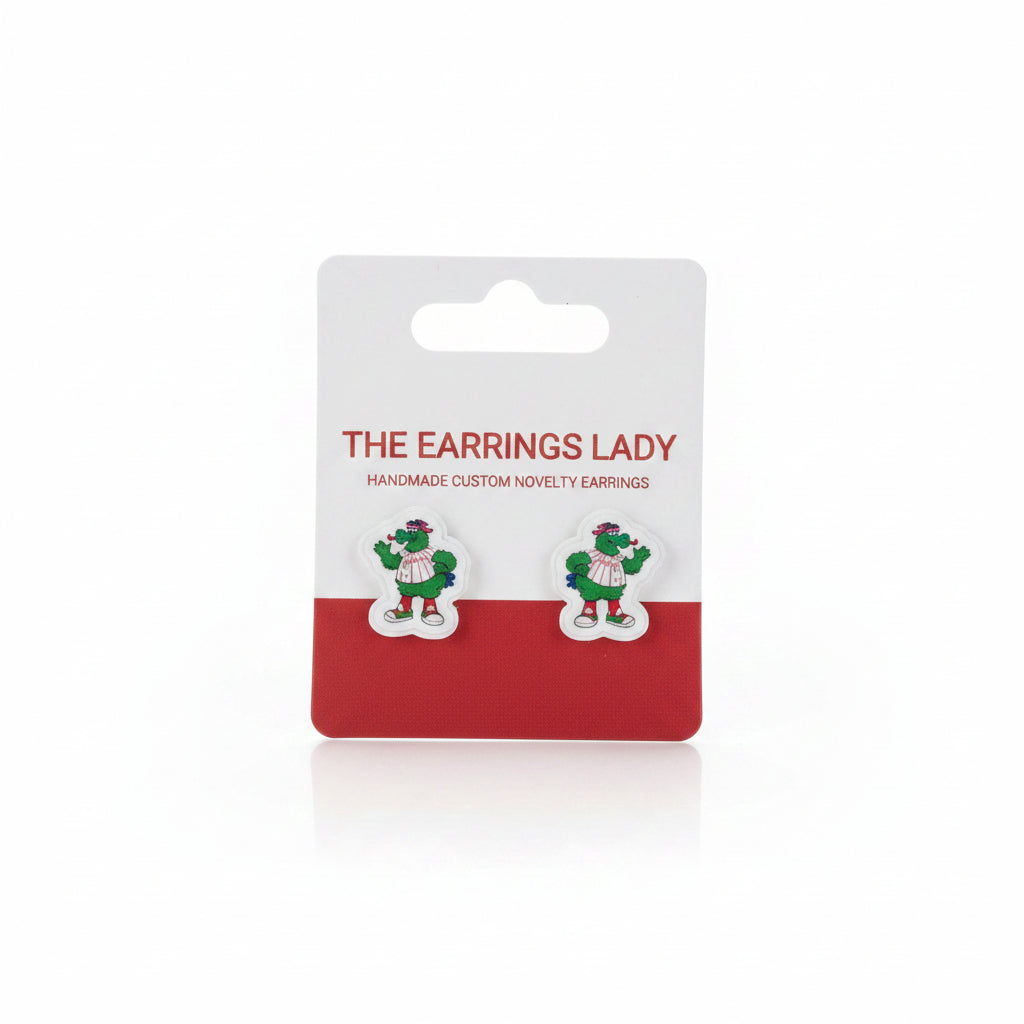Philadelphia Phillies Phanatic Mico stud earrings