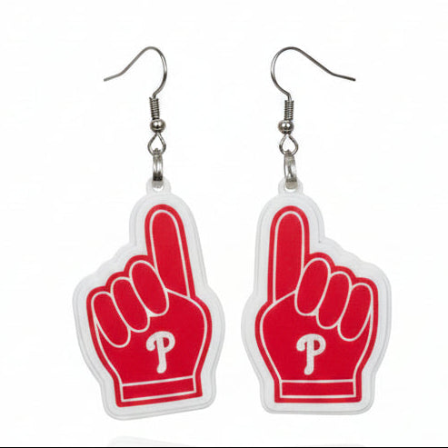 Phillies Foam Finger Earrings