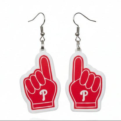 Phillies Foam Finger Earrings