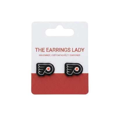 Philly Flyers logo earrings