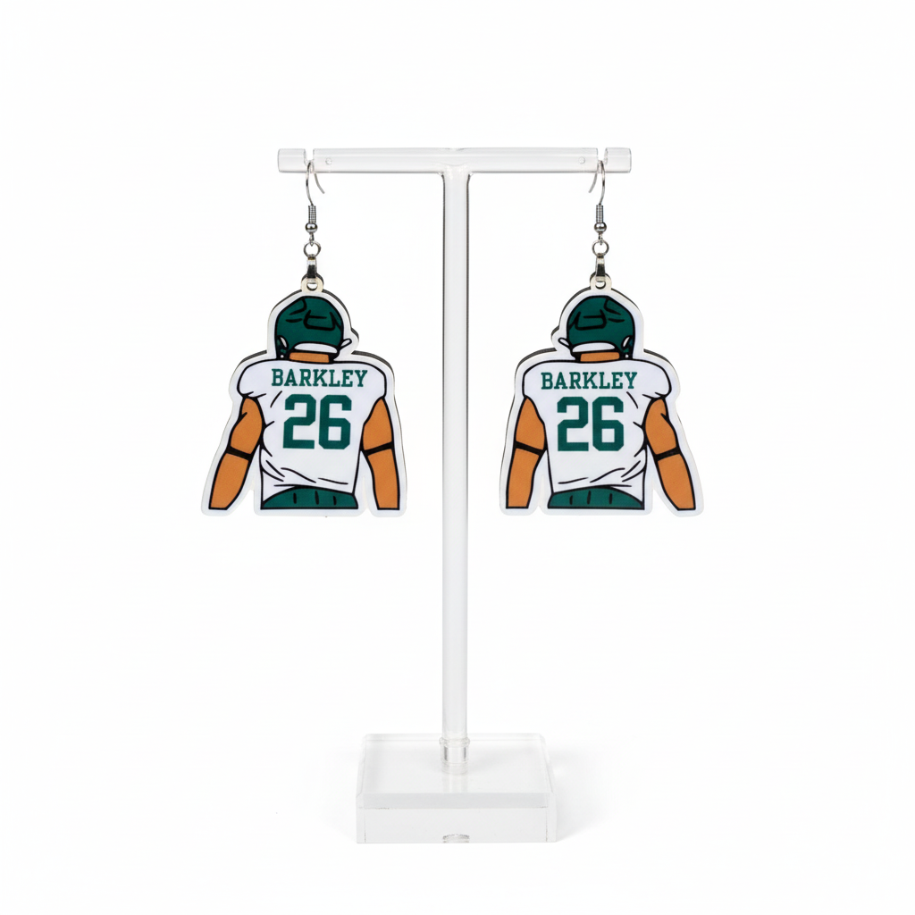Football Jersey Player Number Earrings | Team Spirit Fan Gear