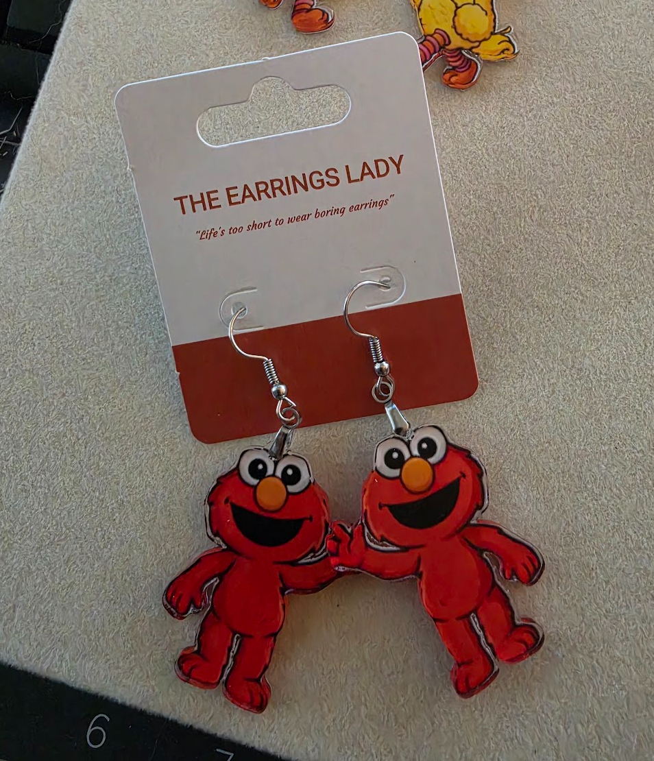 Elmo Dangle Earrings
