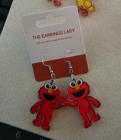 Elmo Dangle Earrings