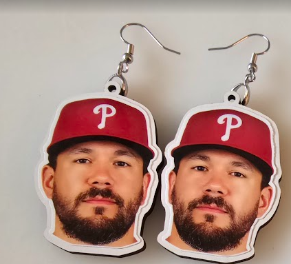Philadelphia Phillies Baseball Player Earrings