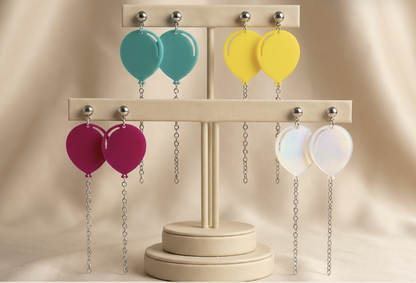 Birthday Balloon Dangle Earrings