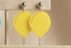 Birthday Balloon Dangle Earrings