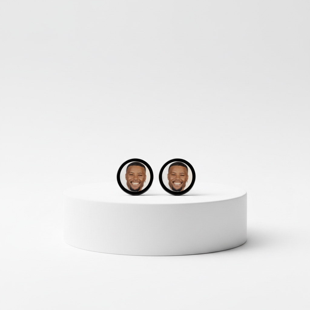 Football Player Face Stud Earrings | Custom Players