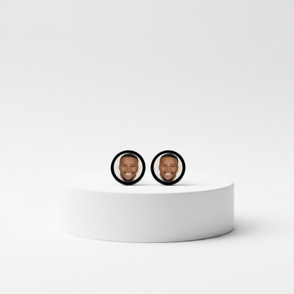 Football Player Face Stud Earrings | Custom Players