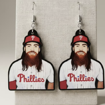 Brandon Marsh Philadelphia Phillies Player Dangle Earrings