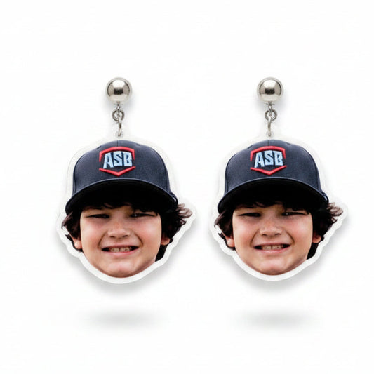 Custom Ball Post Dangle Earrings