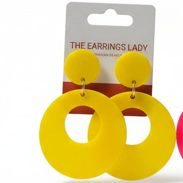 Clip-on Acrylic hoop Earrings
