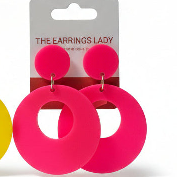 Clip-on Acrylic hoop Earrings