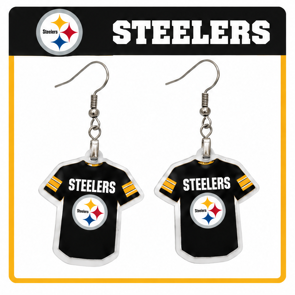 Steelers Jersey Earrings