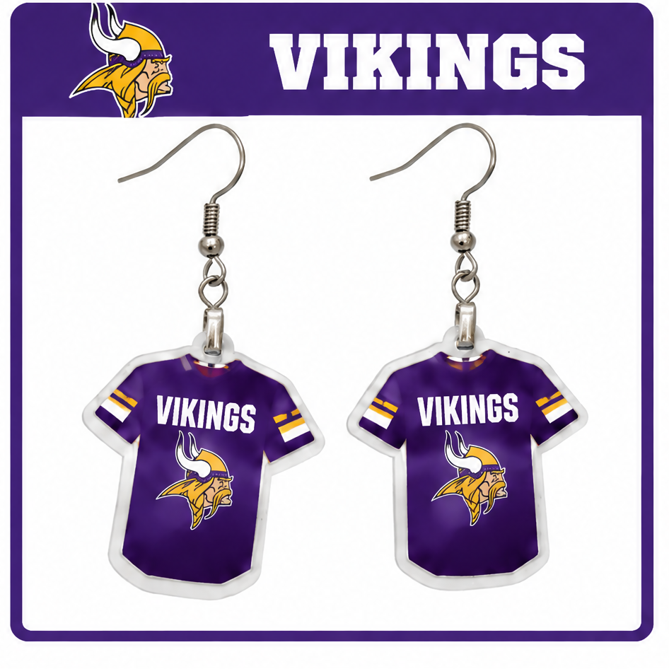 Vikings Jersey Earrings