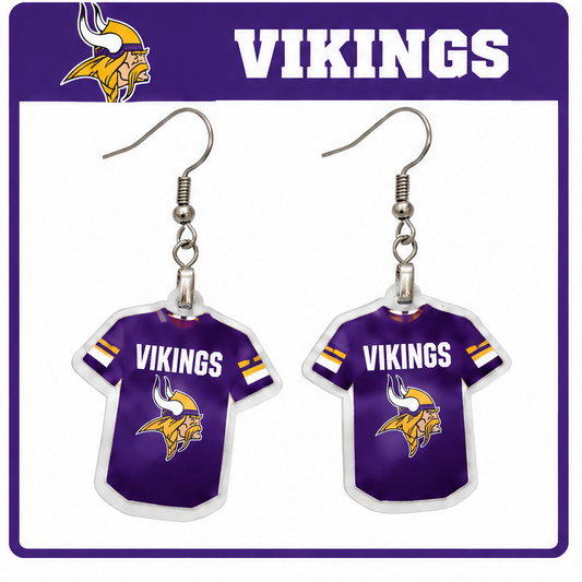 Vikings Jersey Earrings