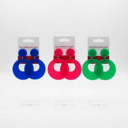 colorful clip on earrings 