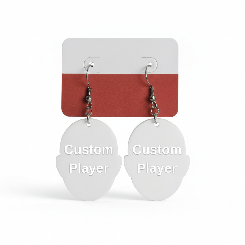 custom Football Player Earrings