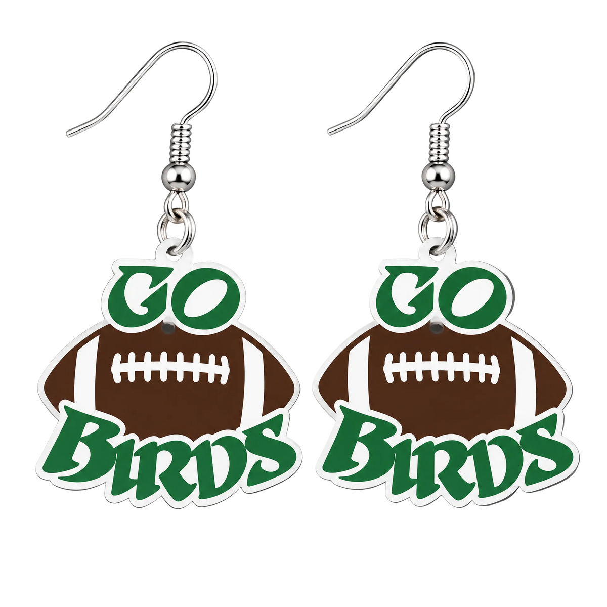 Go Birds Football Earrings