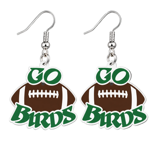 Go Birds Football Earrings