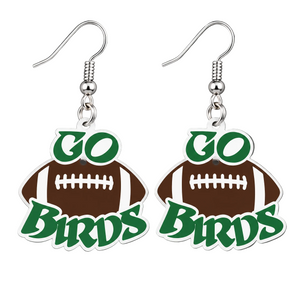 Go Birds Football Earrings