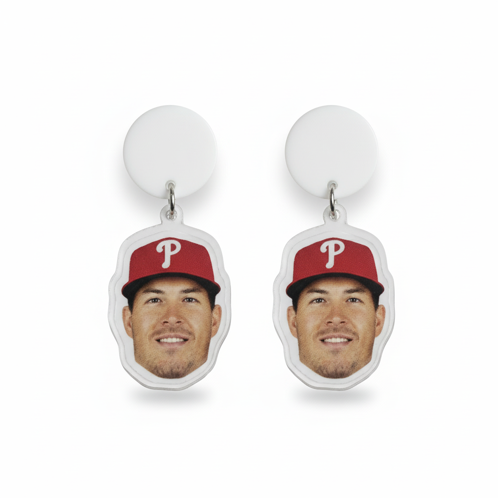 JT Realmuto Face Earrings