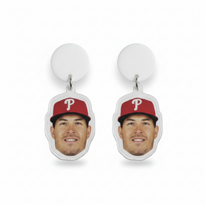 JT Realmuto Face Earrings