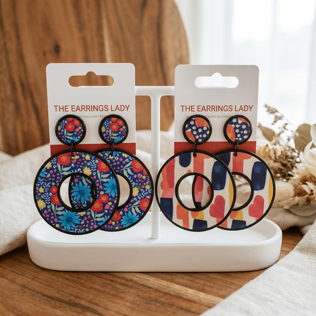 Abstract Geometric Art Retro Pattern Dangle Earrings