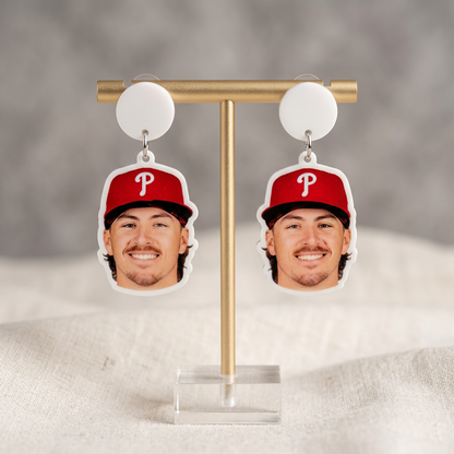 Bryson Stott Face Earrings