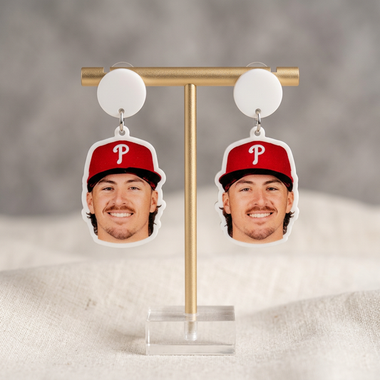 Bryson Stott Face Earrings