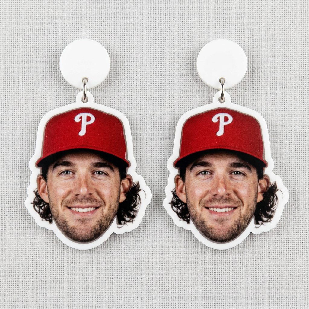 Aaron Nola Face Earrings