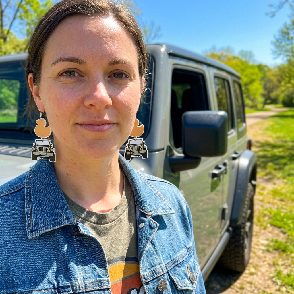 "Duck Duck Jeep" Inspired Earrings – Rubber Duck & Grille Dangles