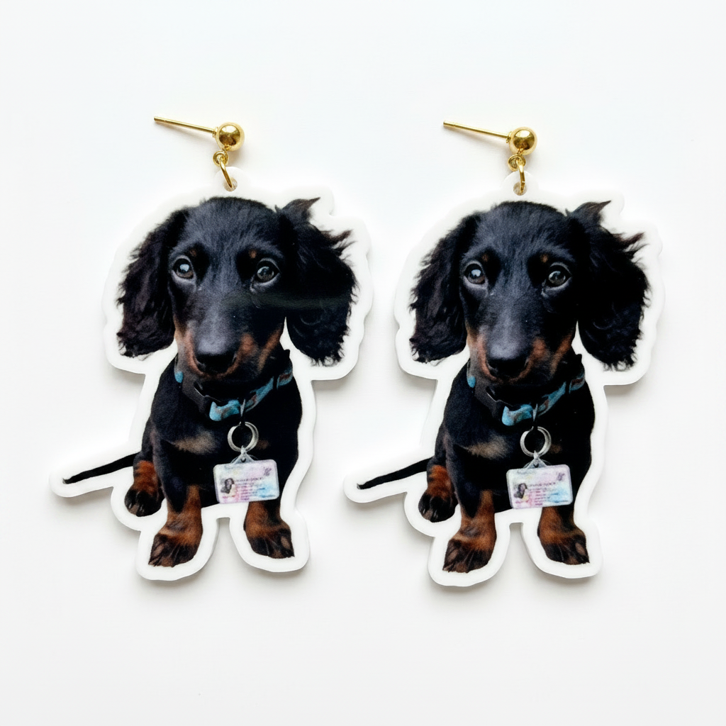 Custom Ball Post Dangle Earrings