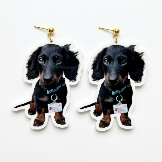 Custom Ball Post Dangle Earrings