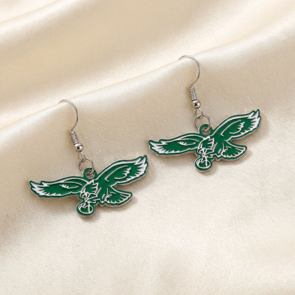 Philadelphia Eagles Retro Eagle Earrings Laser Cut Engraved For Game Day Tailgates And Everyday Pride