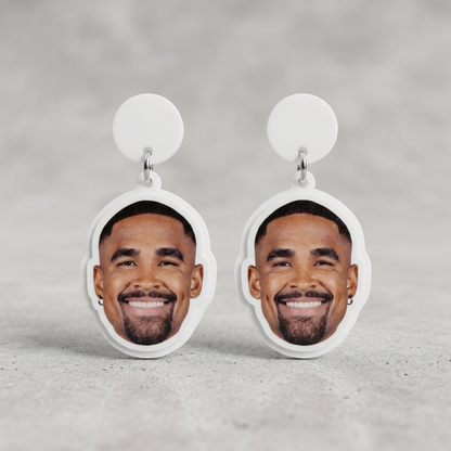 Jalen Hurts Face Earrings