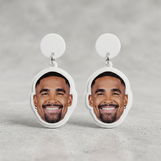 Jalen Hurts Face Earrings